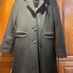 Jones New York Classic Brown Wool Trench Coat